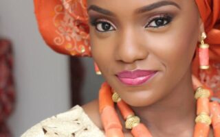African bridal makeup look