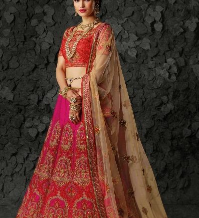 Red lehenga for an Indian Bride