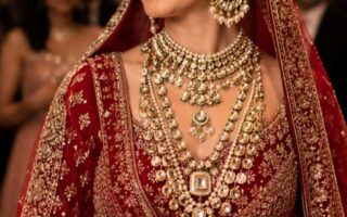 bridal jewelry trends 2026 layered polki necklace chandbali earrings